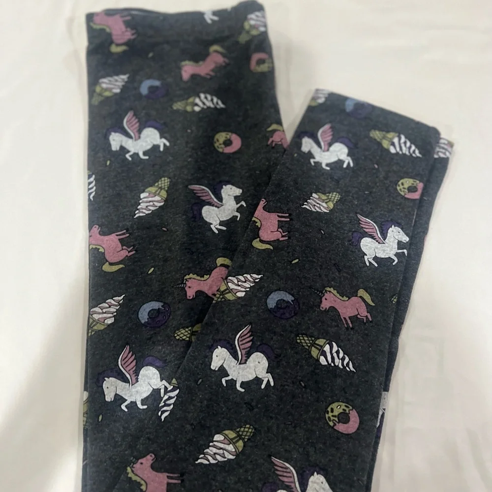 Bundle girls size large outfit unicorn‎ leggings with Arizona size large t-shirt